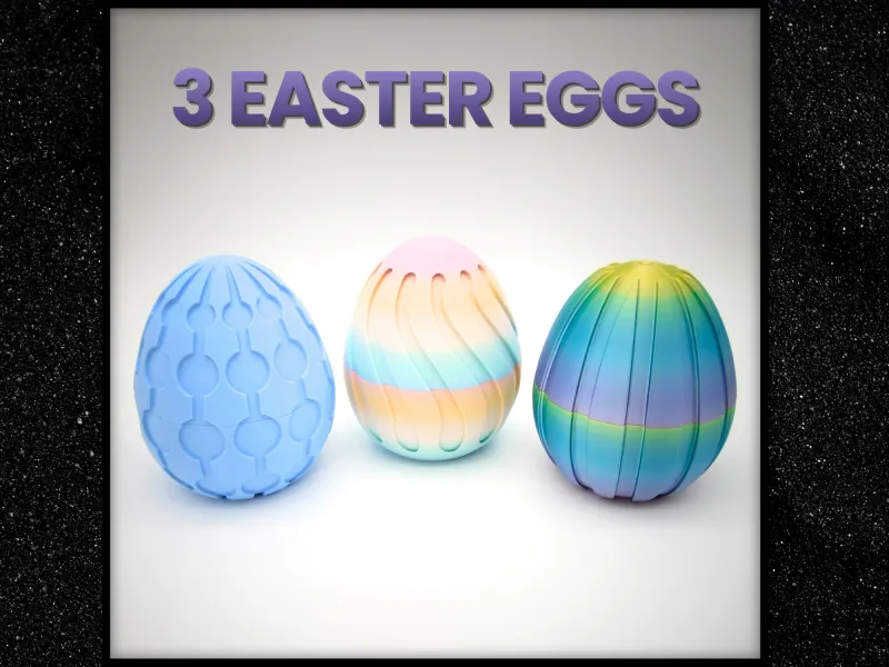 Decorative Easter Egg Collection - 3 Variants - Twist & Lock