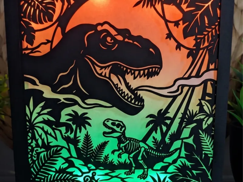 T-Rex Jurassic Jungle - Modulair Lichtbak Inzetpaneel