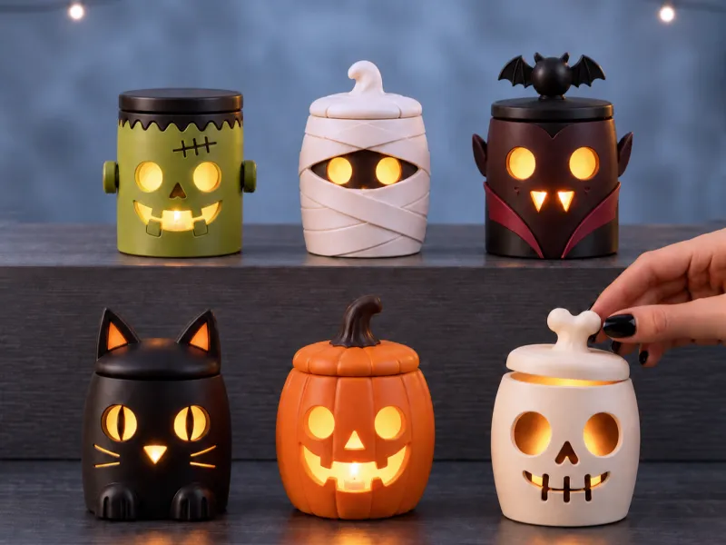 Halloween Candle Holder Set 6 Pcs
