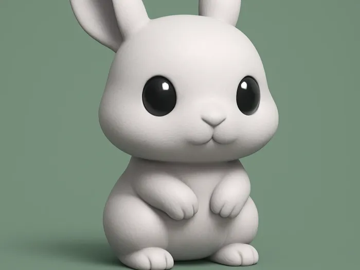 Chibi Bunny Figurine - Miniatures - PLA - 3D printed product