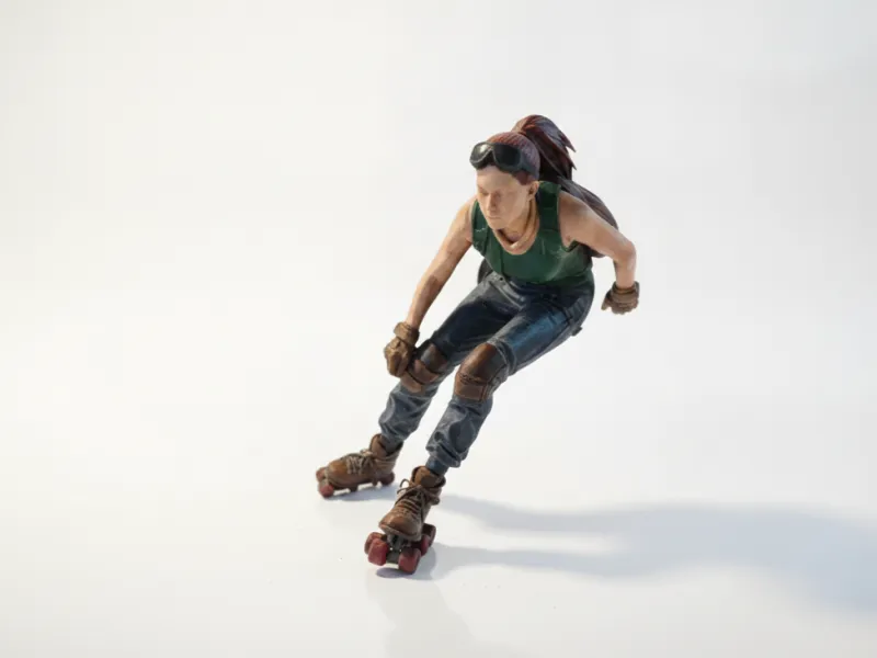 Skater Lady Figurine Female Figure 3D Printable