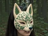 Gothic Kitsune Fox Mask Hanger-0