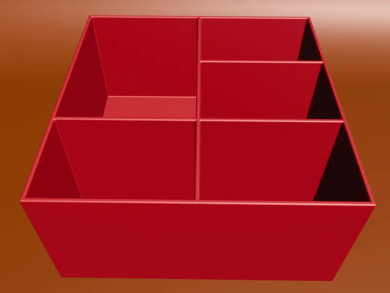 5-Compartment Storage Box / Divided Organizer V3D ID-127