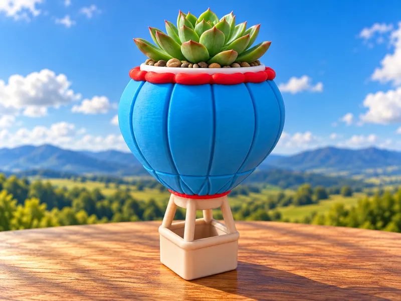 Vaso de interior em formato de balão de ar quente