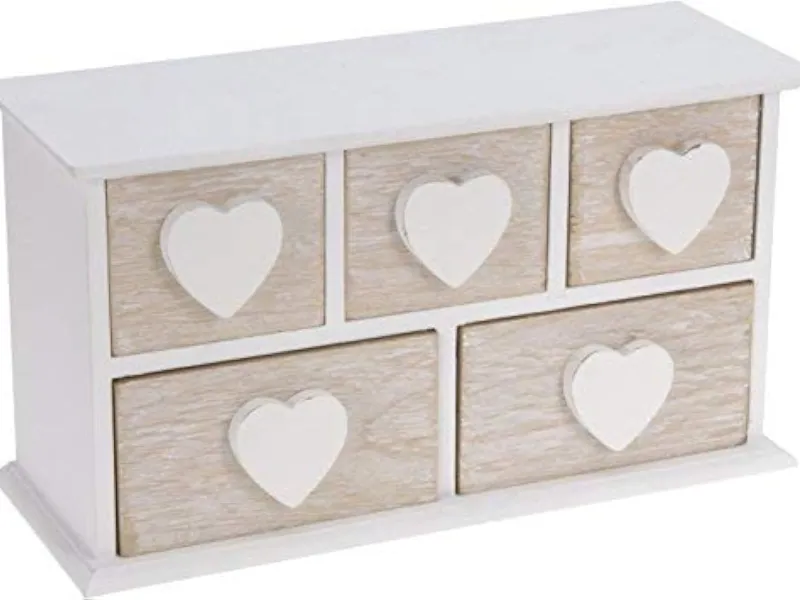 Jollero con forma de caja de corazon