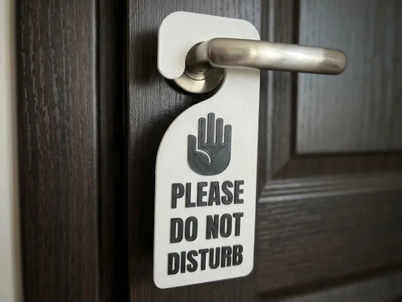"Please Do Not Disturb" Door Hanger - 01