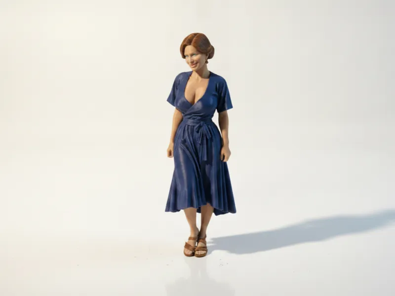 Vintage Pin-Up Lady Figurine Female Figure 3D Printable