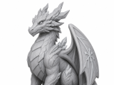 Cute ice dragon statue-0