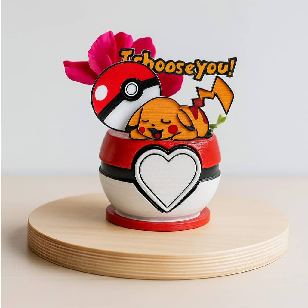 Pokémon Theme Poke-ball Planter for valentines day