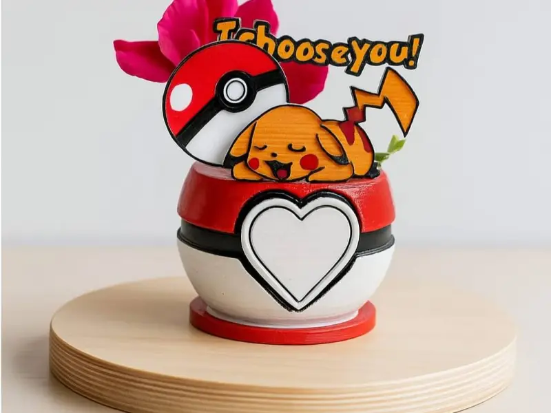 Pokémon Theme Poke-ball Planter for valentines day