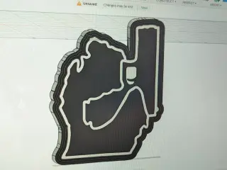 Mitten with glock lightbox