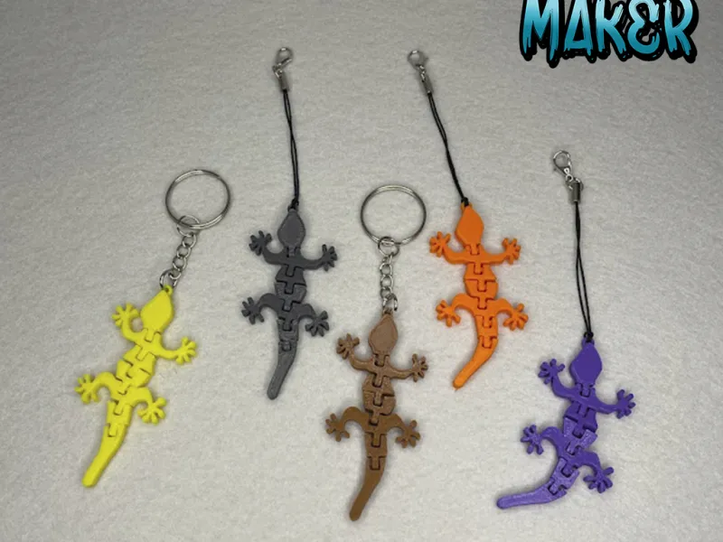 Flexi lizard - Lizard keychain