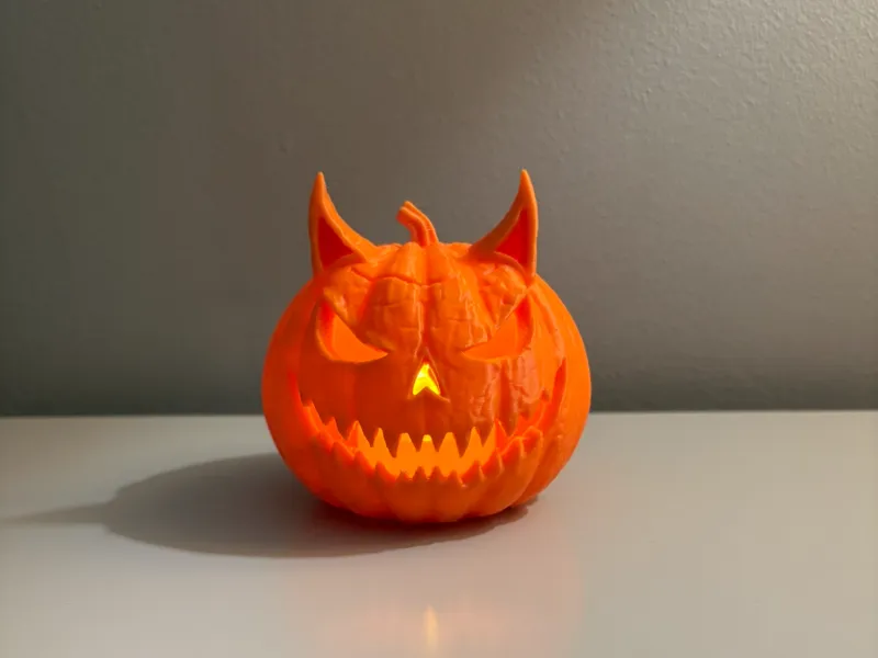 Halloween Devil Pumpkin Tealight