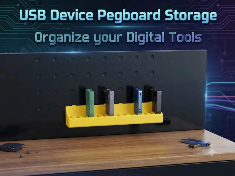 Pegboard USB Device Holder