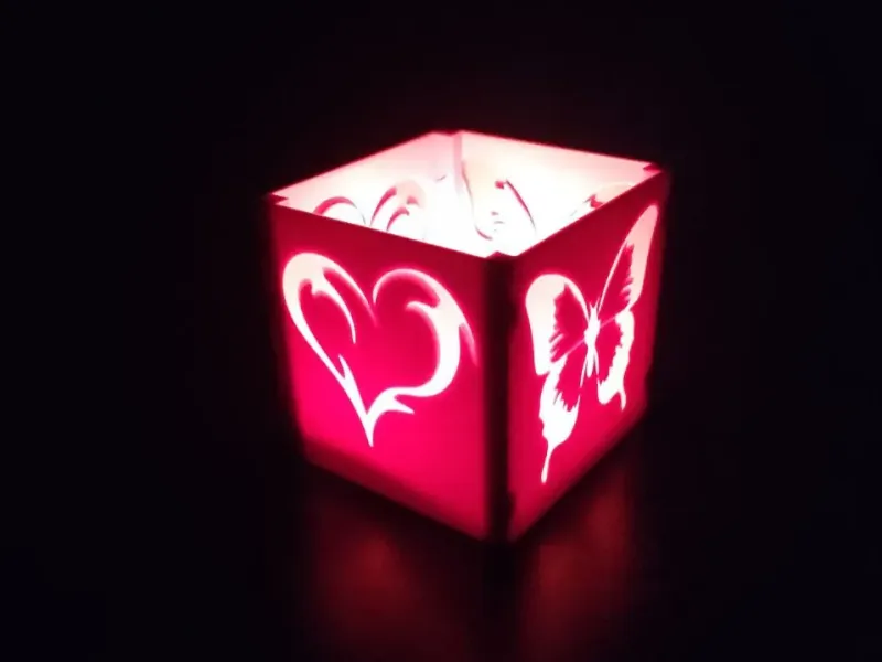 Luminous Heart & Butterfly Candle Wrap