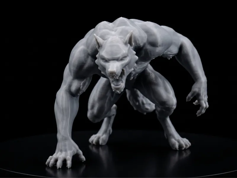 Decorazione di Halloween Lupo Manno Gobbo / Statuetta DnD