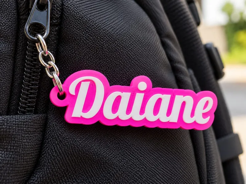 Porte-clés Personnalisé Nom Daiane Porte-clés 3D
