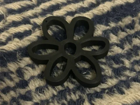 Chaveiro de Flor Doodle