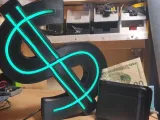 Lámpara de neón de dólar-0
