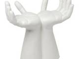 Hands Stool-Matte White-0