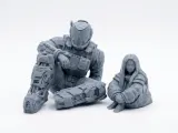 Fastprint Lowpoly Origami Pragmata Hugh and Diana-0