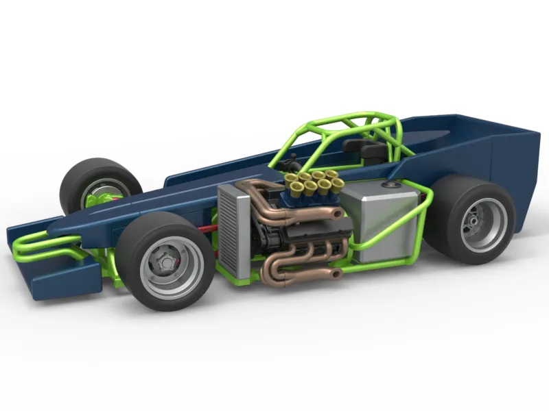 超改造フロントエンジンレーシングカー V3 スケール 1:25
