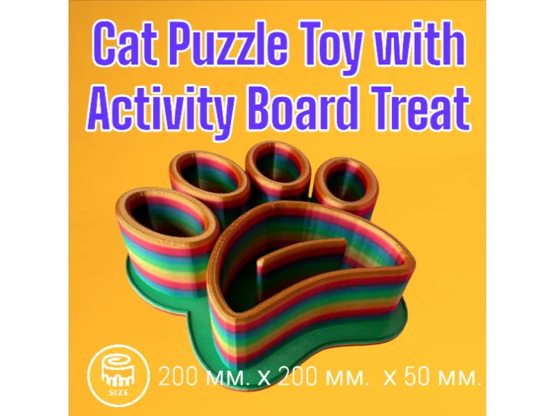 Cat Puzzle Toy with Activity Board Treat