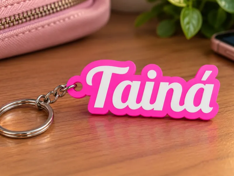 Porte-clés Personnalisé Prénom Tainá Porte-clés 3D