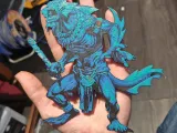 Sahagin, Lizard man, Reptilian Lithophane, 3d art-0