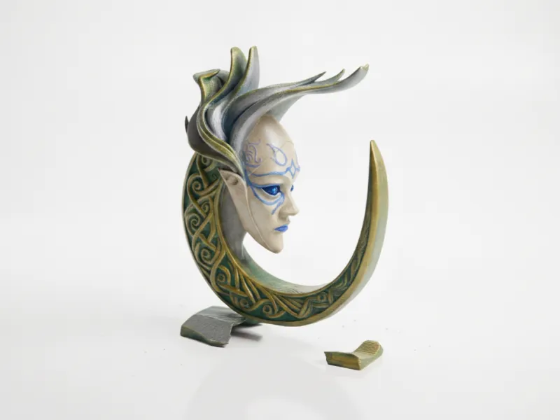 Sleeping Crescent Moon Goddess Statue 3D Printable