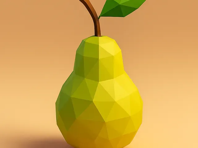 Low Poly Pear 3D Model