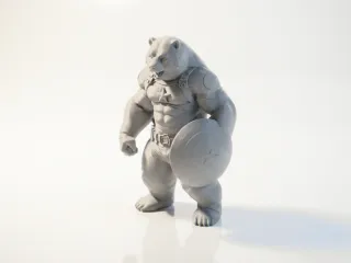 Captain America Polar Bear Figurine Marvel 3D Printable