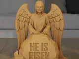 3D Print Angel He Is Risen Easter Statue STL File-0