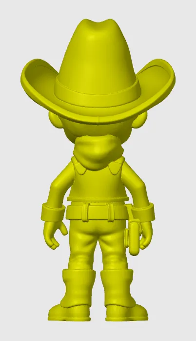 Chibi Series: Cowboy - 3D Printable Miniature