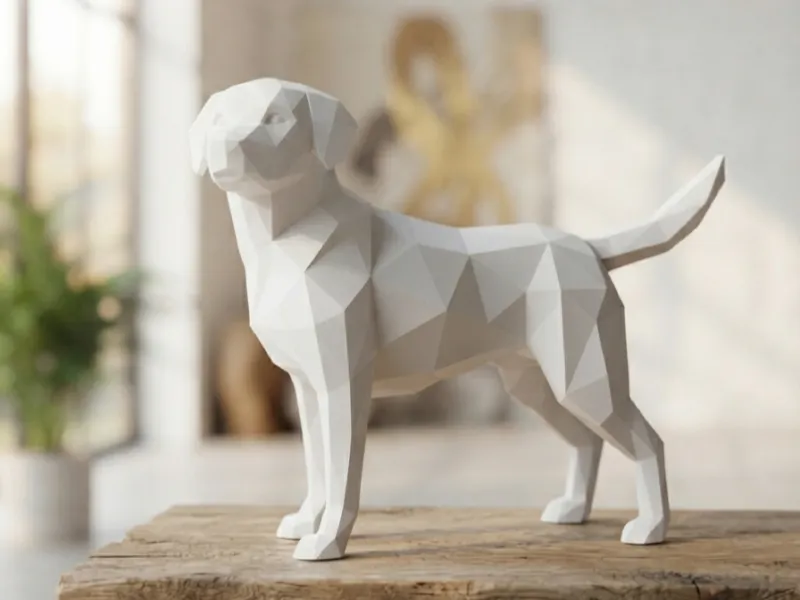 Low Poly Geometric Labrador