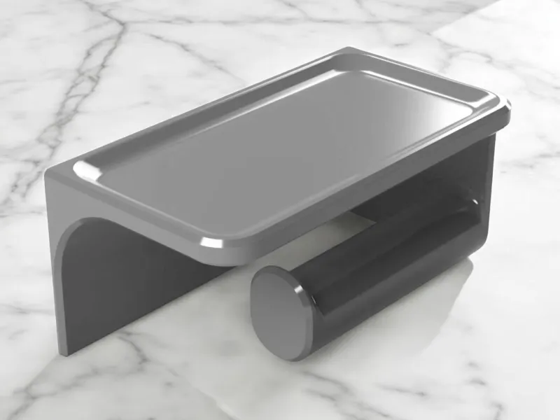 toilet paper hand with phone holder