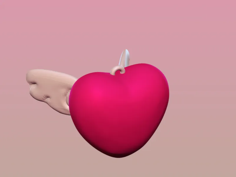 Winged heart keychain