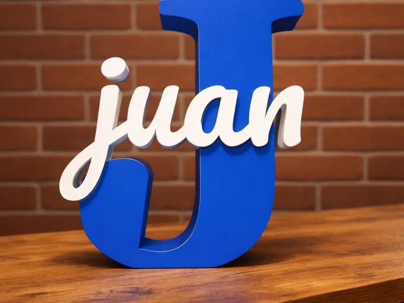 Inicial J con el nombre de Juan