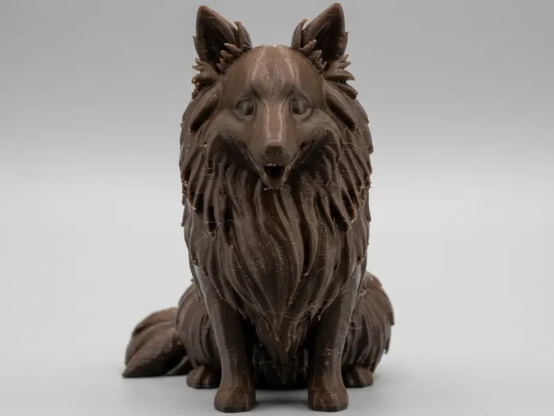 Stampa 3D del tenero e soffice Collie – Adorabile statuetta di cane Collie