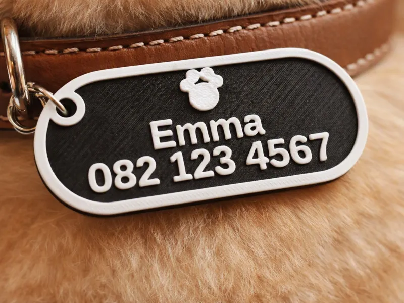 Custom Dog Tag Generator – 3D Printable OpenSCAD Model