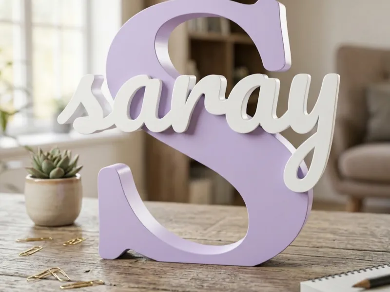 Initial S mit dem Namen Saray