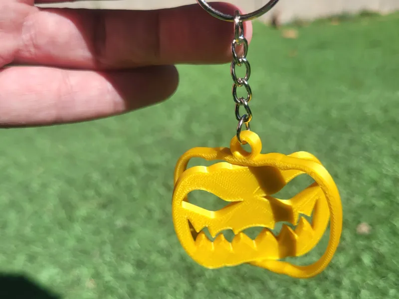 Halloween Pumpkin Fidget Toy Keychain