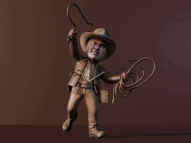 Indiana Jones "Adventure Whip" Statue - Premium Retro Movie