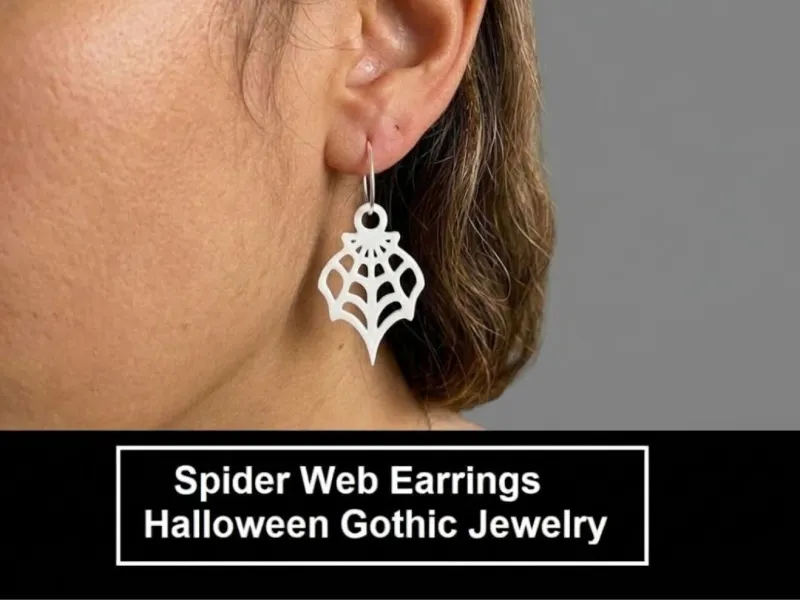 Pendientes de tela de araña / Joyería gótica de Halloween