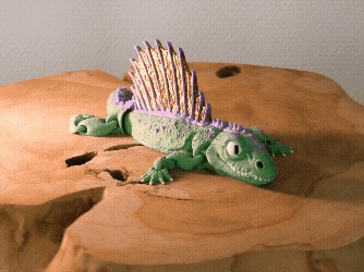 Dimetrodonte eklemli flexi dinozor oyuncak-0