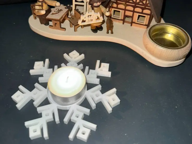 Snowflake tealight holder | Schneeflocken Teelicht Halter
