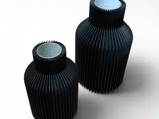 RIBBED VASE WITH INLET & PENDANT / ICONIC VASE
