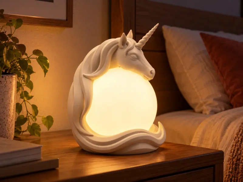 Unicorn Lamp 3D Print | Magical Kids Room Night Light