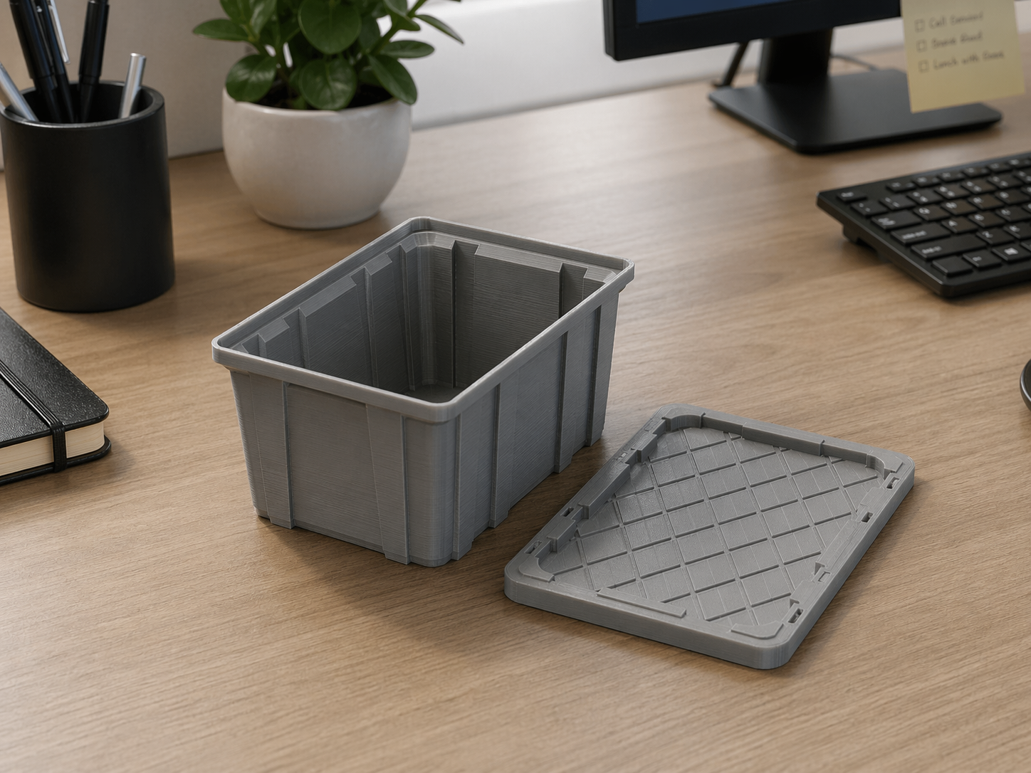Мини-контейнер с крышкой - Дом и быт - PLA - изделие 3D-печати