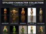 Stylized Character Collection Vol. 01 – Kitbash High-Poly 3D-0